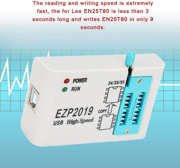 Hochgeschwindigkeits-USB-SPI-Programmierer EZP2019 mit 4 getesteten Basen für Block 24-EEPROM, für 2