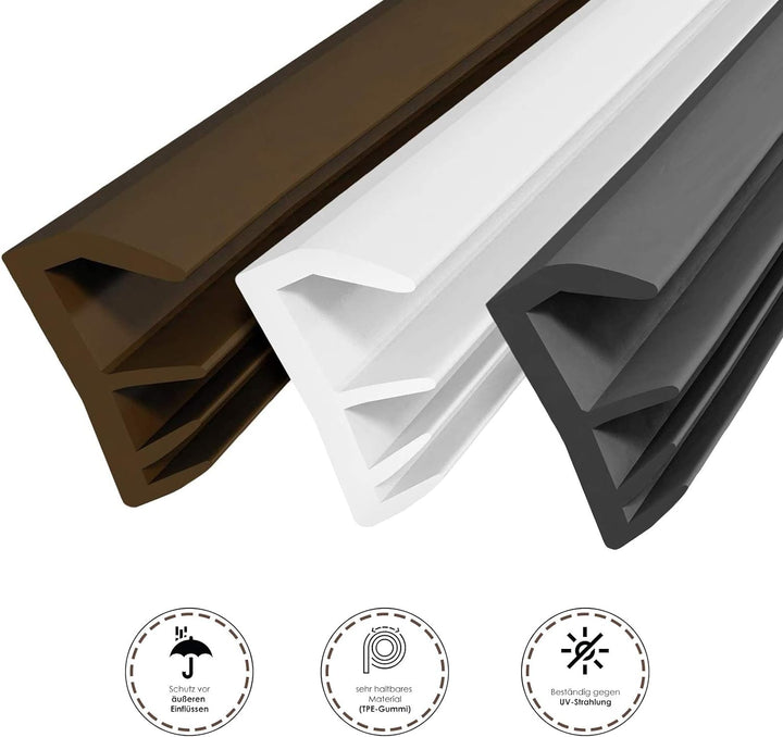 DQ-PP Flügelfalzdichtung | Braun | 50 Meter | TPE Gummi | SFD-14 | Fensterdichtung Türdichtung Falzd