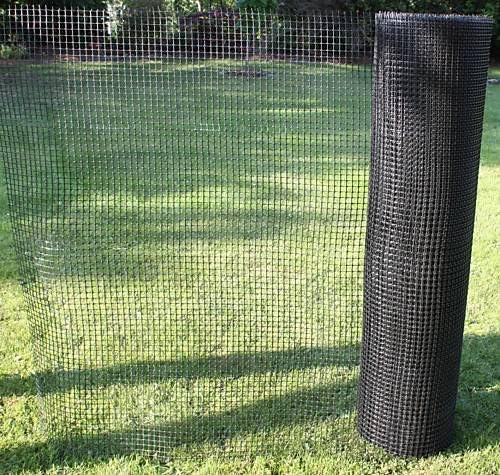 30m² Kunststoffzaun in 0,6m Höhe x 50m Länge Masche 15mm Geflügelzaun schwarz