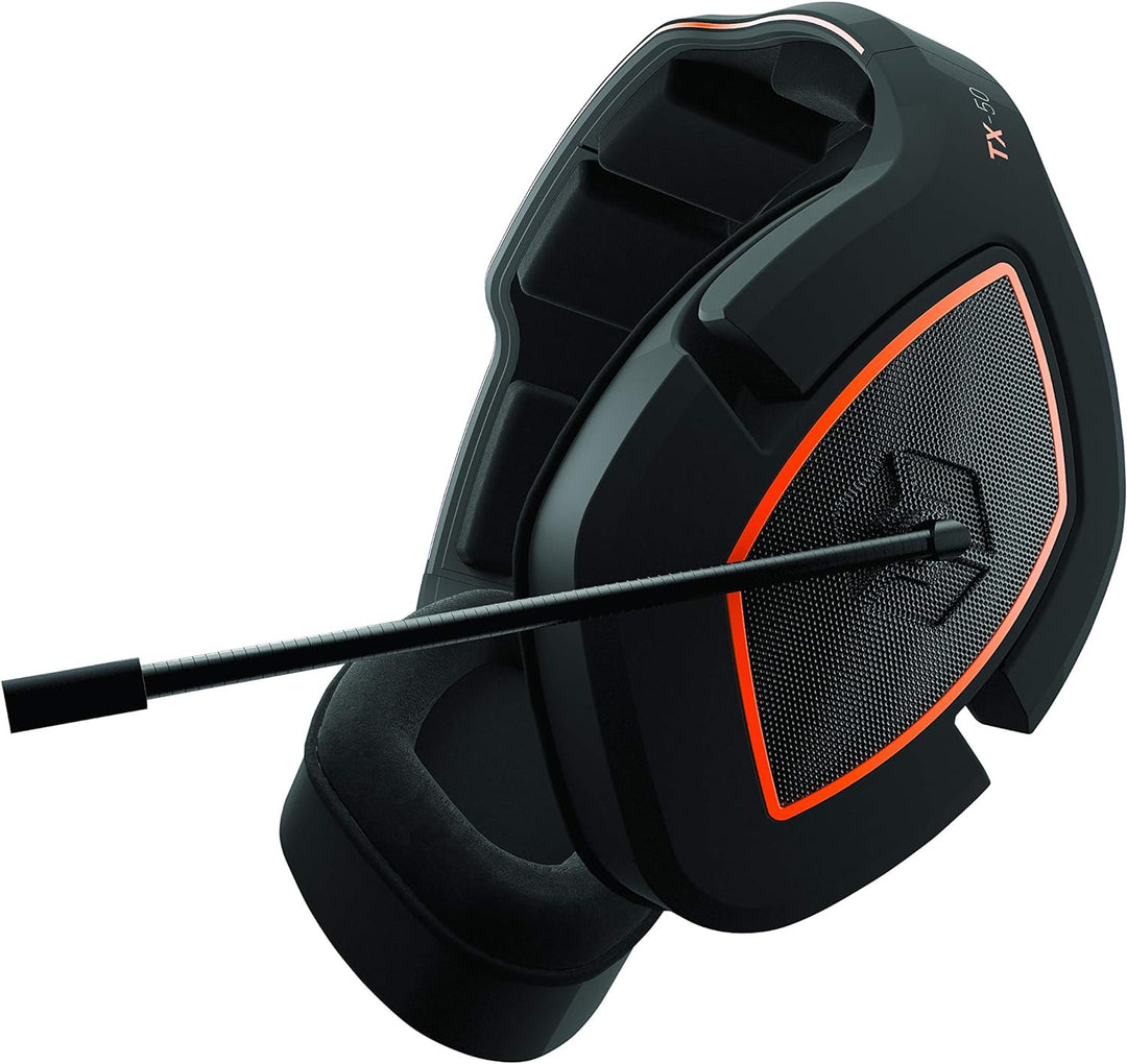 Gioteck TX50 Kopfhörer mit Mikrofon, Klinkenstecker 3,5 mm, für PS4 Xbox One und PC (Orange und Schw