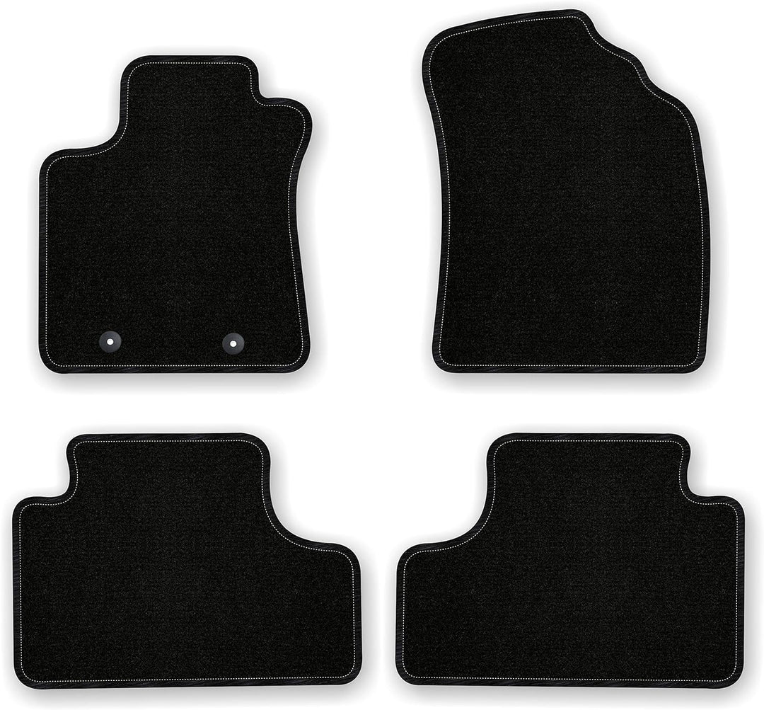 Bär-AfC Auto Fussmatten Basic passend für Toyota Avensis T27 2009-2011, Autoteppiche Nadelvlies Schw