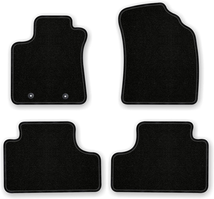 Bär-AfC Auto Fussmatten Basic passend für Toyota Avensis T27 2009-2011, Autoteppiche Nadelvlies Schw