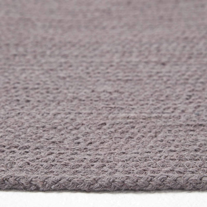 Homescapes runder Teppich 120 cm, dunkelgrau, geflochtener Bettvorleger aus Baumwolle, Wendeteppich,
