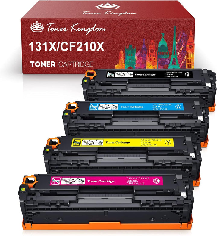 Toner Kingdom Kompatible Tonerkartusche für HP 131X CF210X CF210A 131A für HP Laserjet Pro 200 Color