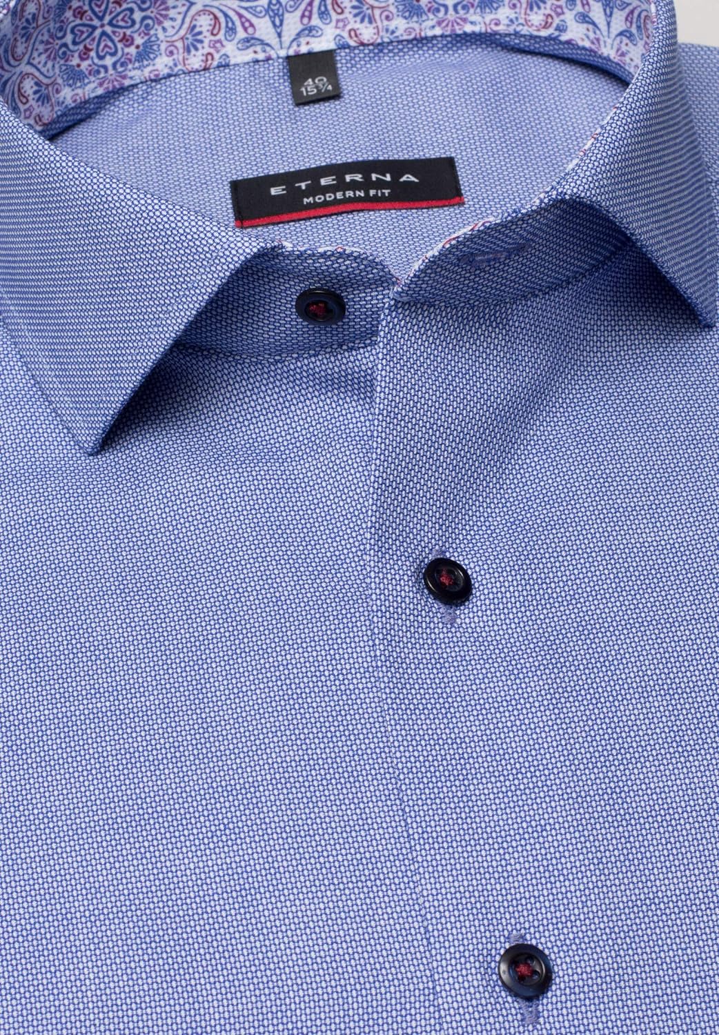 eterna Langarm Hemd Modern Fit Struktur strukturiert