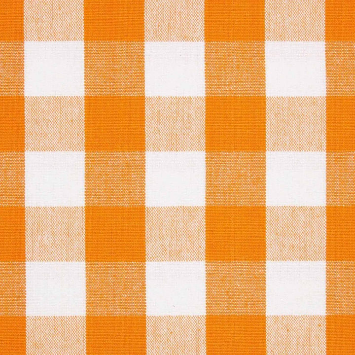 Homescapes blickdichter Ösenvorhang, orange-weiss Karierter Dekoschal mit traditionellem Karo-Muster