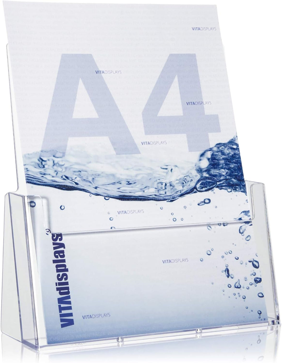 Taymar DIN A4 Prospekthalter, Prospektständer, transparent (Packung mit 3) Stück DIN A4 (Packung mit