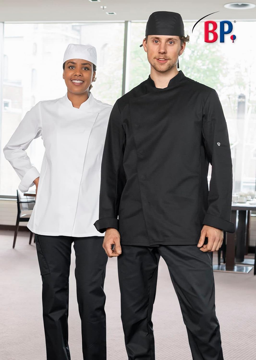 BP 1596-684-0021-2XL Kochjacke für Frauen, Lange Ärmel, Stretchmaterial und Arm-Lift-System, 200,00