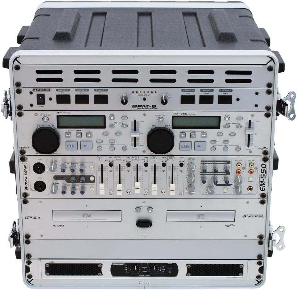 Roadinger 30106036 KR-19 DD Kunststoff-Rack (10HE) schwarz