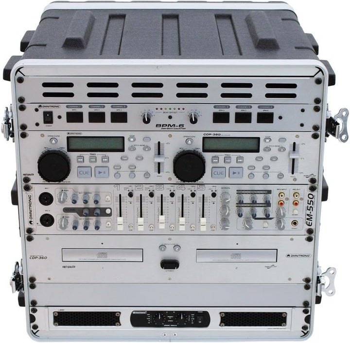 Roadinger 30106036 KR-19 DD Kunststoff-Rack (10HE) schwarz