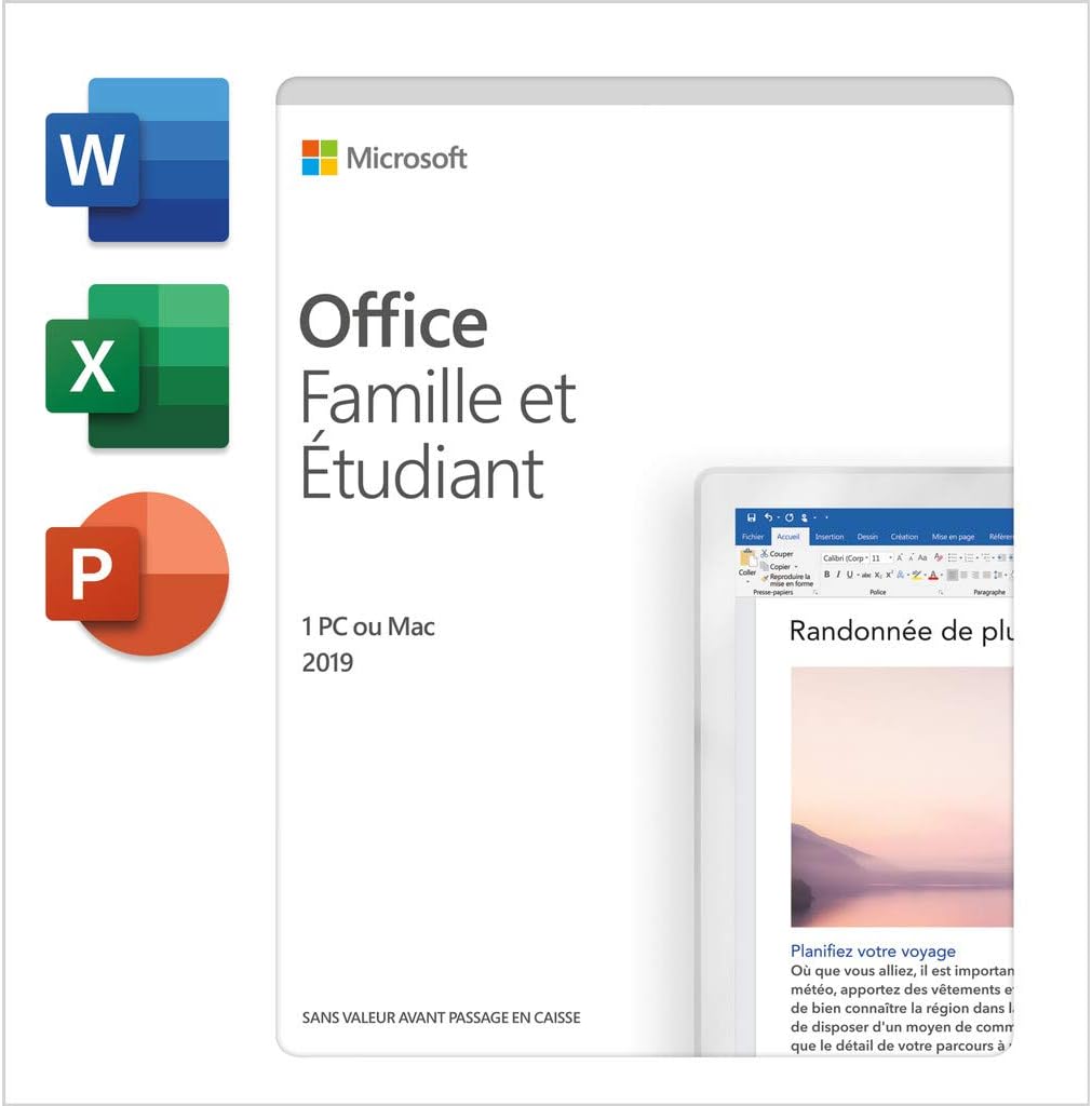 Microsoft LOGICIELS Office 2019 Home Student, 79G-05152