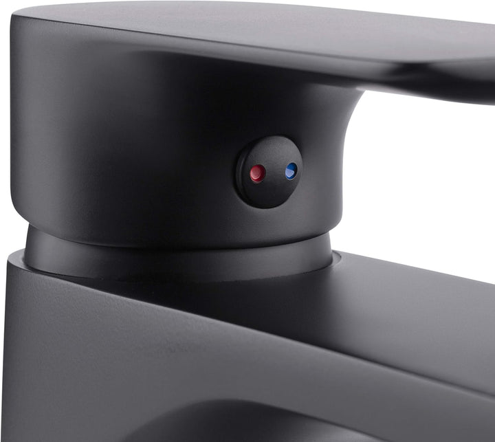 Cornat Waschtisch-Einhebelarmatur "Noir" - Black Edition - Matt schwarzer Messingkörper - Mühelose S