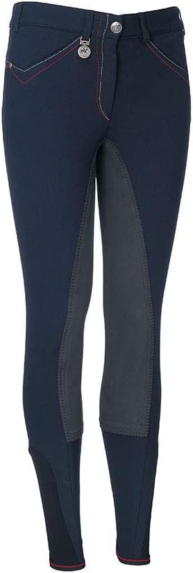 Pikeur Kinder Vollbesatz Hose Patrizia Kontrast 146 8224 Marine, 146 8224 Marine