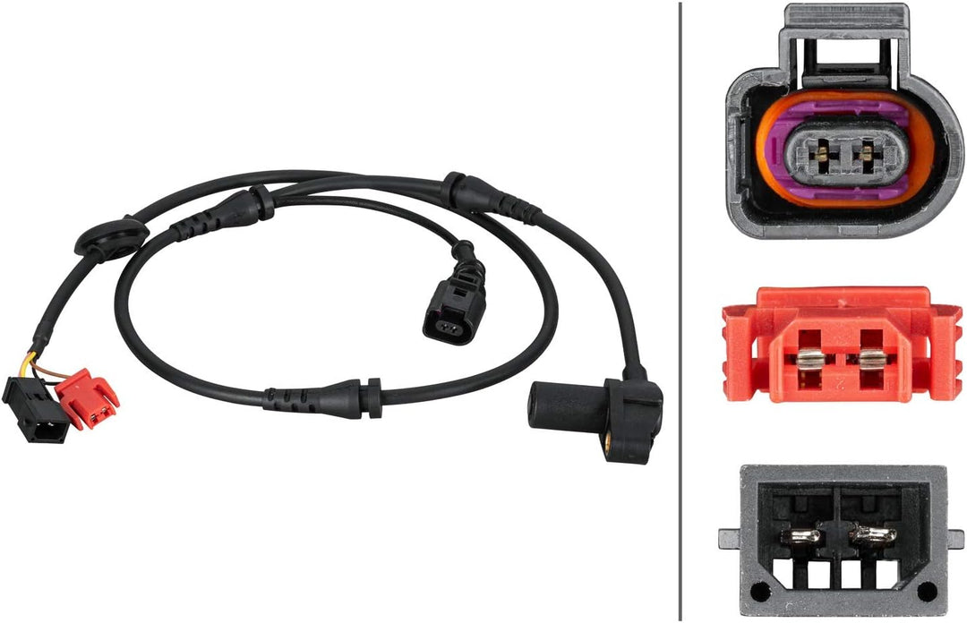 HELLA 6PU 230 040-261 Sensor, Raddrehzahl - 2-polig - Vorderachse - mit Halter