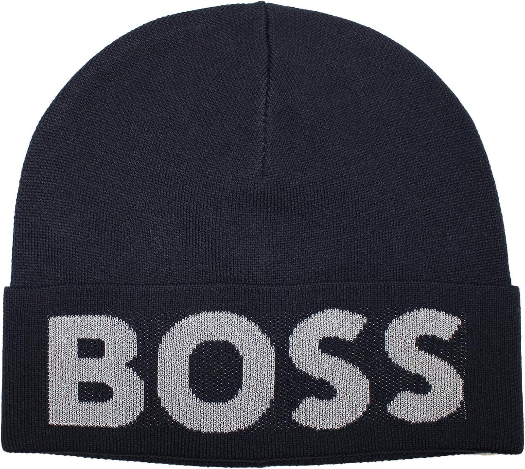 BOSS Herren Kallivan_Hat Beanie, Dark Blue404, One Size