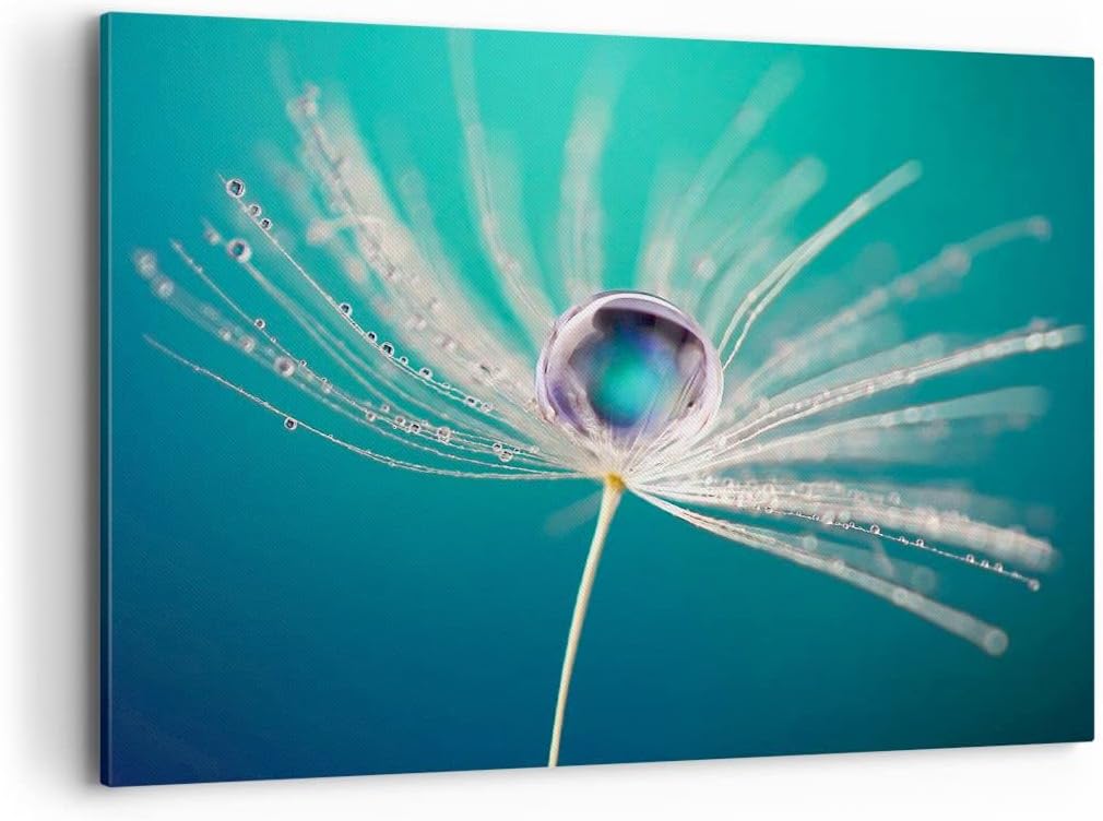 Bilder auf Leinwand 100x70cm Leinwandbild mit Rahmen Pflanze Natur Gross Wanddeko Bild Schlafzimmer