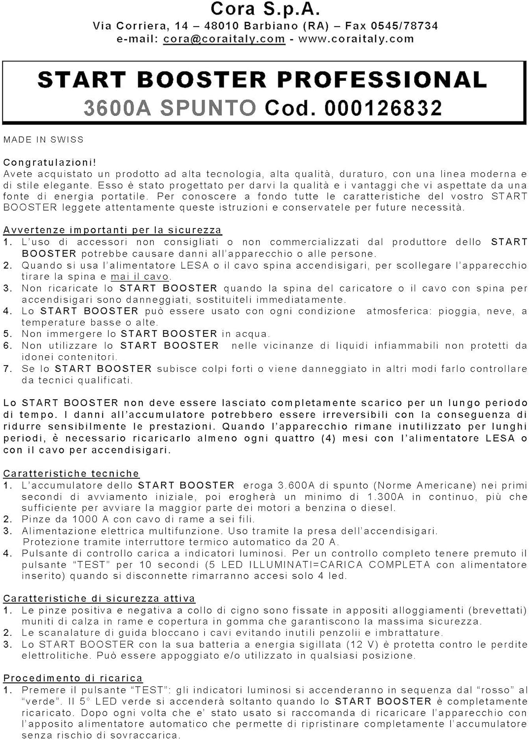 CORA 000126832 Start Booster P4 Professional HD Notfall-Starthilfe, 12 V, 3600 A