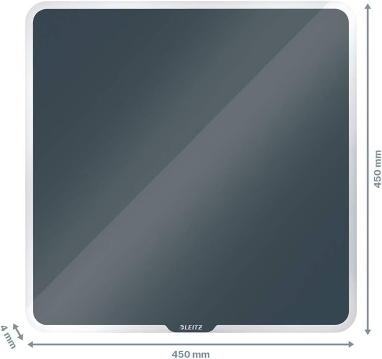Leitz magnetisches Whiteboard aus Glas, 450 x 450, Samtgrau, Cosy-Serie, 70430089 450 x 450mm Samtgr
