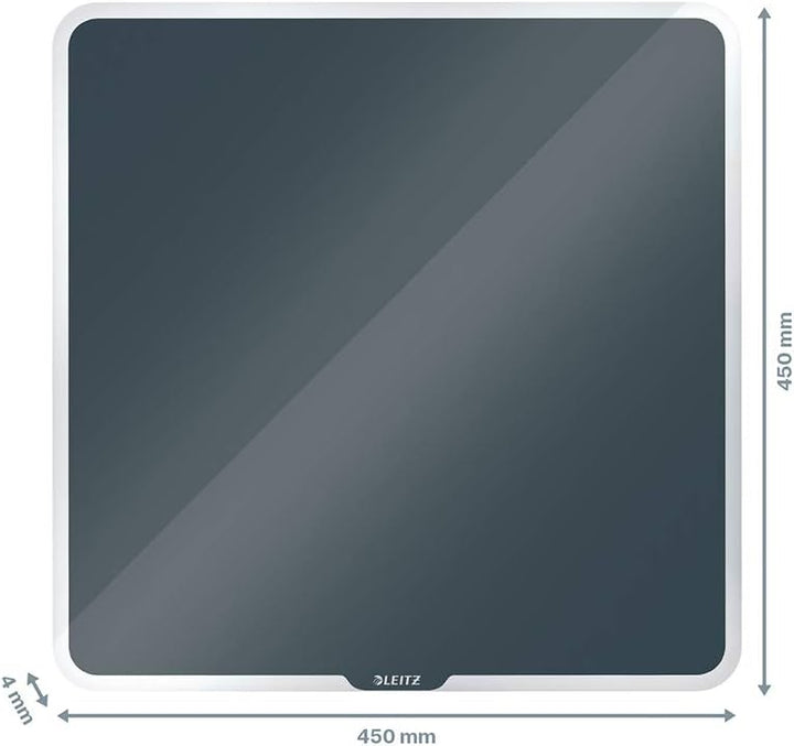 Leitz magnetisches Whiteboard aus Glas, 450 x 450, Samtgrau, Cosy-Serie, 70430089 450 x 450mm Samtgr