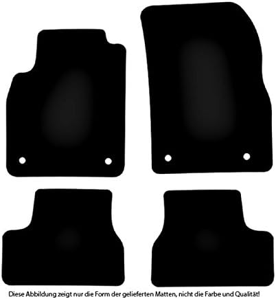 Bär-AfC Auto Fussmatten Basic passend für Opel Astra Typ J 2009-2015, Autoteppiche Nadelvlies Schwar