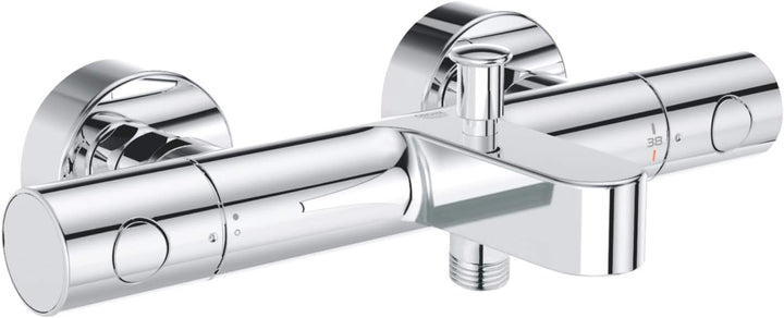 GROHE Grohtherm 800 Cosmopolitan - Thermostat-Wannenbatterie (S-Anschlüsse, mit ergonomischem Metall