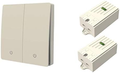 edi-tronic Kinetic System Funk Wandschalter Schalter 2 Fach + 2X Empfänger batterielos 1x Schalter 2