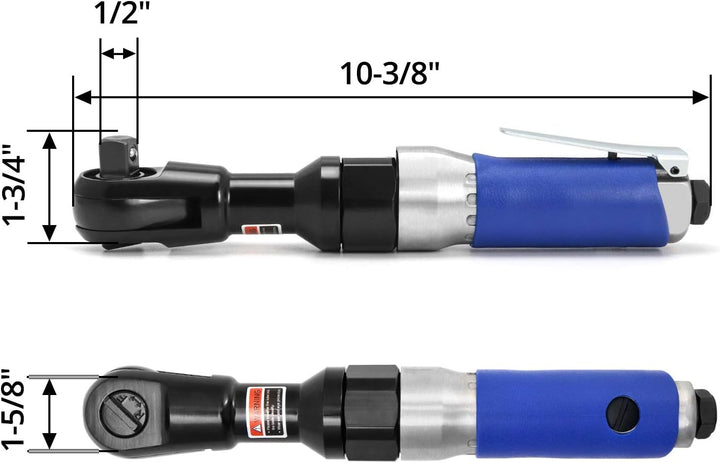 QWORK® Druckluft Ratschenschrauber , 1/2" / 12.5mm , 85 N.M maximales Drehmoment, 1/2"