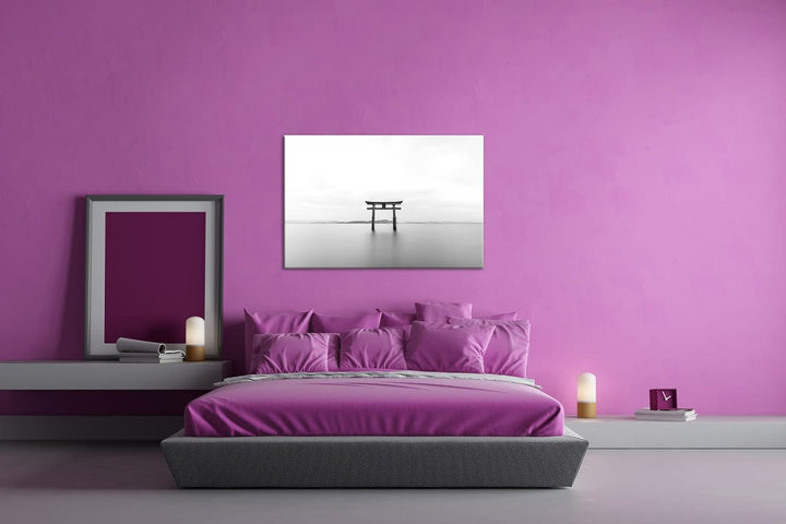 deyoli Wahrzeichen der japanischen Shinto-Religion Format: 80x60 als Leinwandbild, Motiv fertig gera