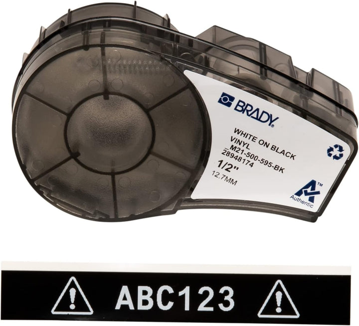 Brady Vinyl-Etiketten für Etikettendrucker M211 & M210 - Vinyl-Klebe-Druckeretiketten - Industrieeti