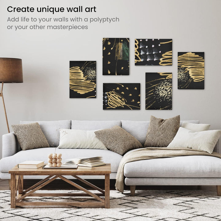 Arteza Malkarton, 27.9 x 35.6 cm, 14 Stück, schwarze Malpappe, grundierte Leinwand-Pappe 100% Baumwo