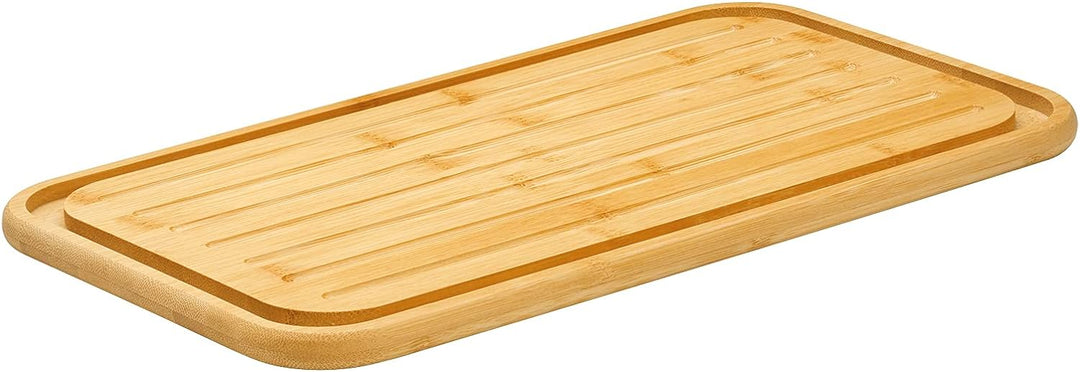 Zassenhaus Brotkasten, Deckel als Schneidbrett verwendbar, Brotkorb Bambus creme, 40 x 23 x 13,5 cm,
