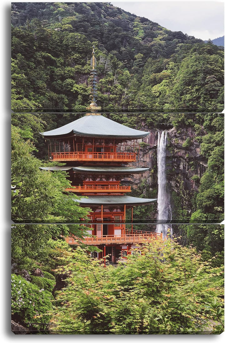 deyoli Schreinturm in atemberaubender Natur Format: 3Teilig als Leinwandbild, Motiv fertig gerahmt a