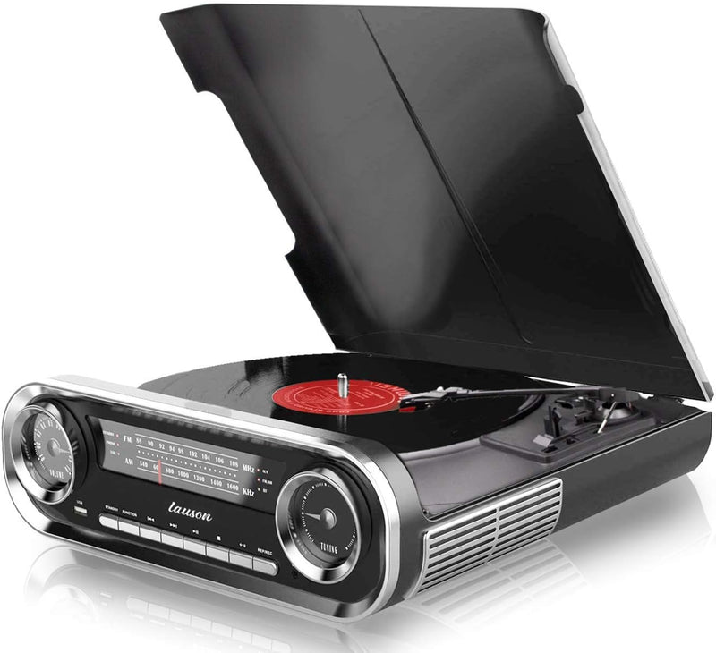LAUSON Plattenspieler Retro mit Lautsprecher | USB | Musikanlage mit Radio Vintage Bluetooth | Stere
