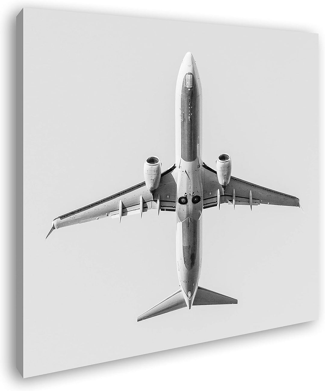 deyoli Unterseite eines Flugzeuges Format: 70x70 Effekt: Schwarz&Weiss als Leinwandbild, Motiv ferti
