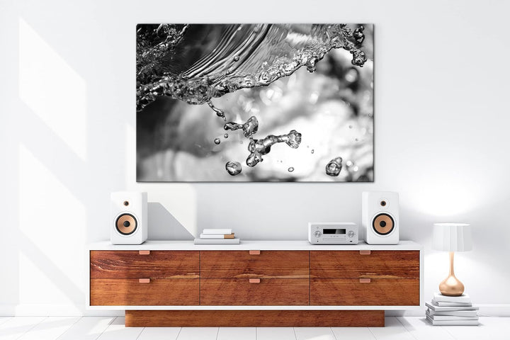 deyoli Wasser in Bewegung Format: 80x60 Effekt: Schwarz&Weiss als Leinwandbild, Motiv fertig gerahmt