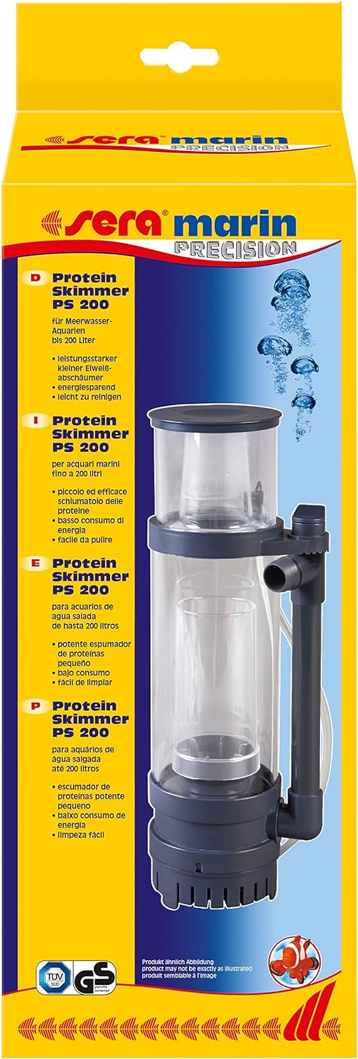sera marin Protein Skimmer PS 200 - Kleiner und platzsparender Abschäumer für Meerwasseraquarien, 1