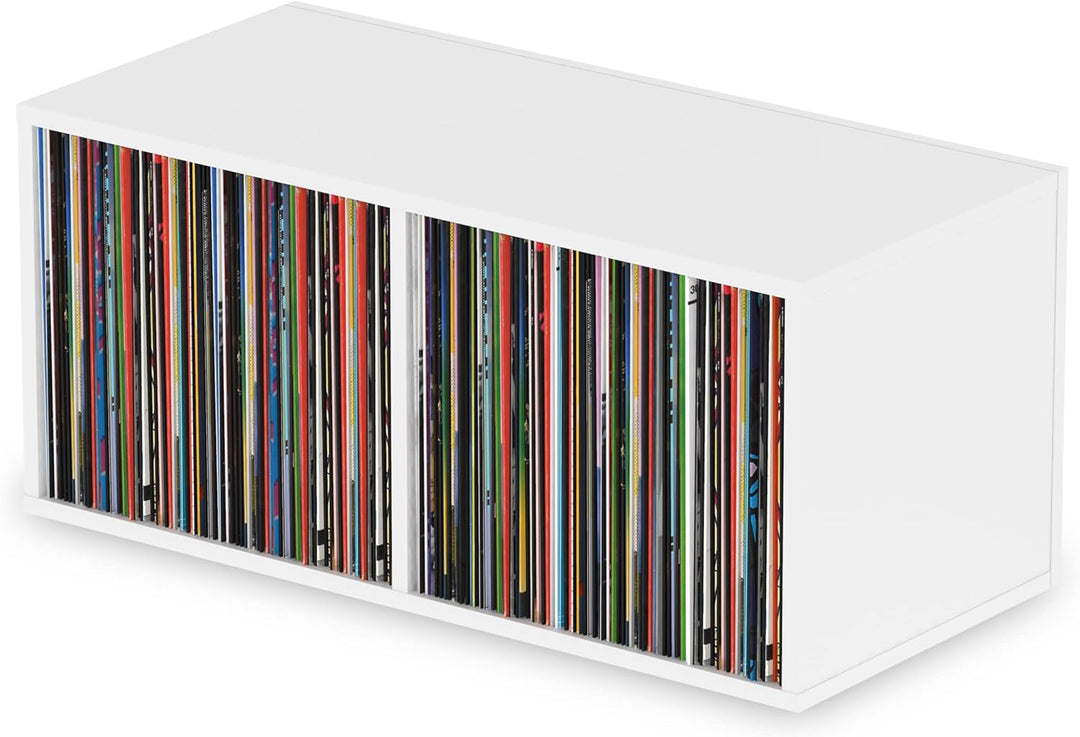 Glorious Record Box white 230 - 115 Platten pro Fach, bis zu 230 Platten im 12''-Format, problemlos