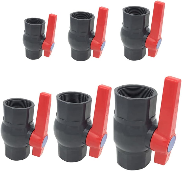 SENRISE PVC Kugelhahn Wasserzulaufventil Kompaktes U weibliches Zwei-Wege-Gewinde Wasserzulaufventil