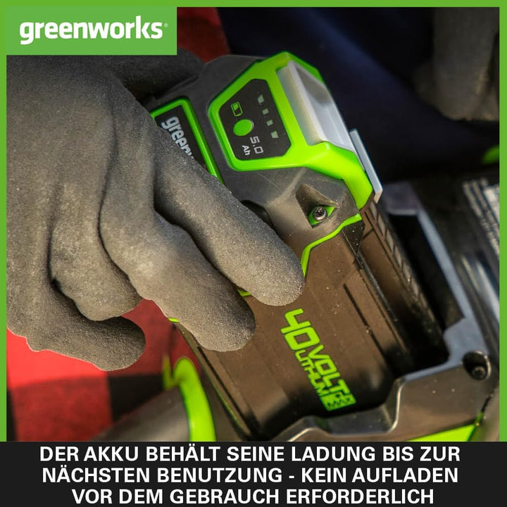 Greenworks 40V Akku - Leistungsstarker Akku für alle Greenworks 40V Garten- und Elektrowerkzeuge, sc