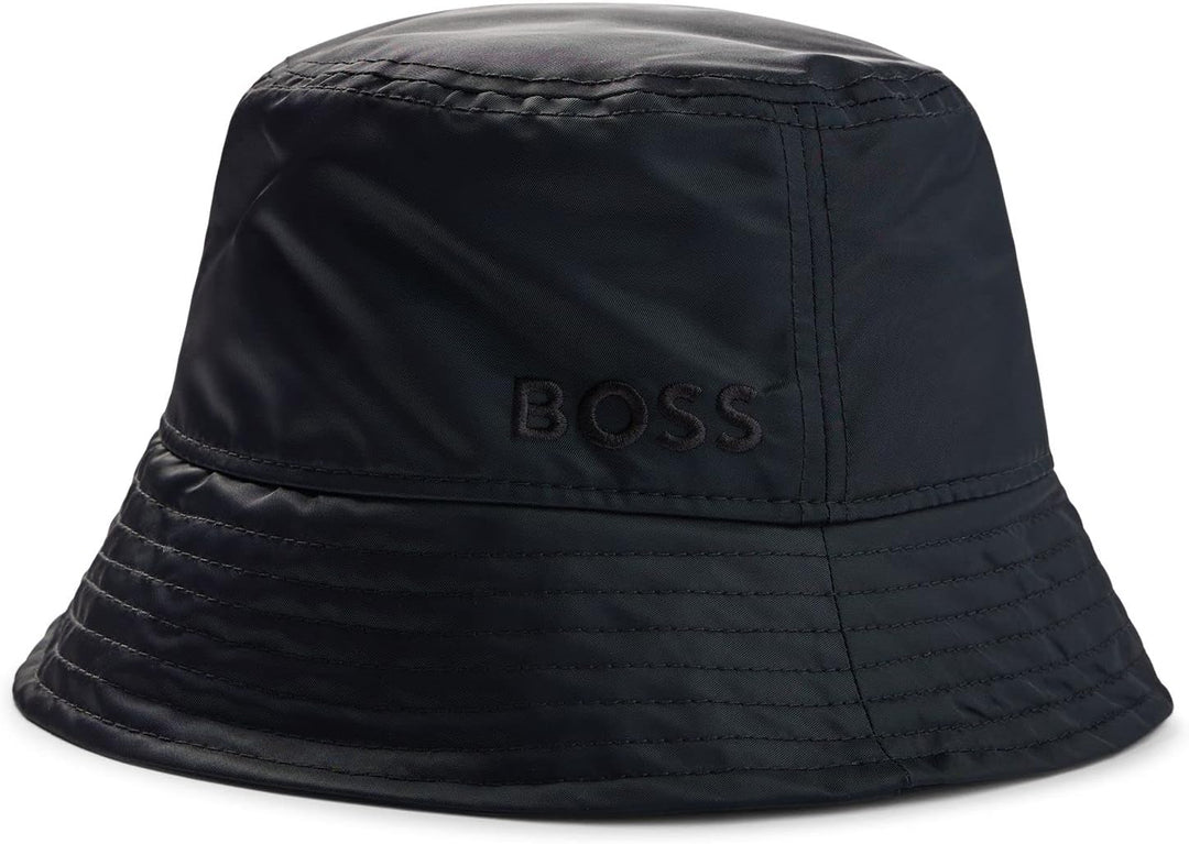 BOSS Damen Zanylon Fischerhut mit Logo-Detail Schwarz Stck
