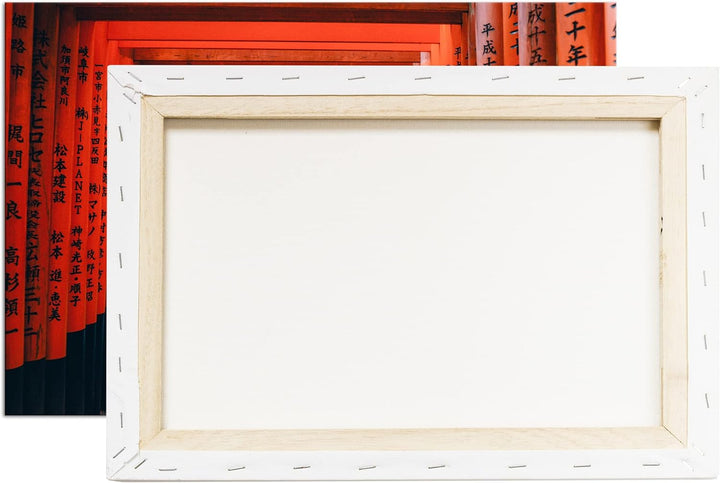 deyoli Shinto weg in Japan Format: 100x70 als Leinwand, Motiv fertig gerahmt auf Echtholzrahmen, Hoc