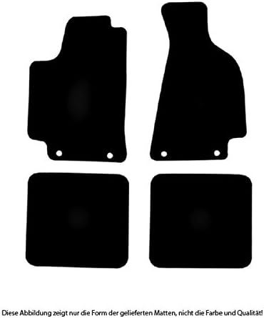 Bär-AfC Auto Fussmatten Royal passend für Audi 80 Cabrio 1993-2000, Autoteppiche Velours Grau, Rand