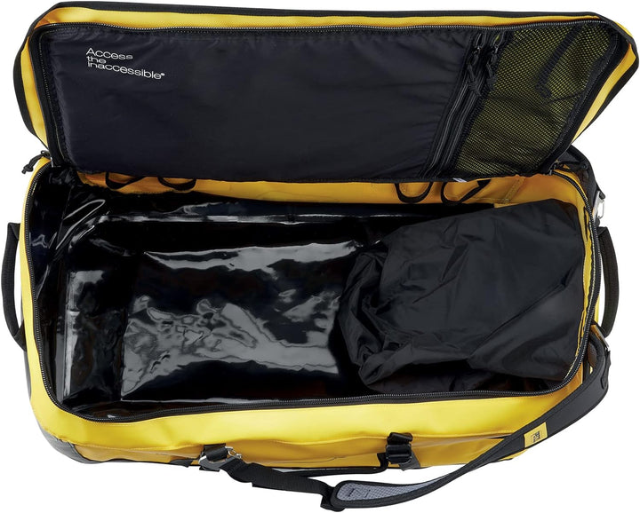 Petzl Duffel 85 Mittelgrosse Transporttasche aus TPU Plane und Polypropylen in der Farbe Schwarz 85