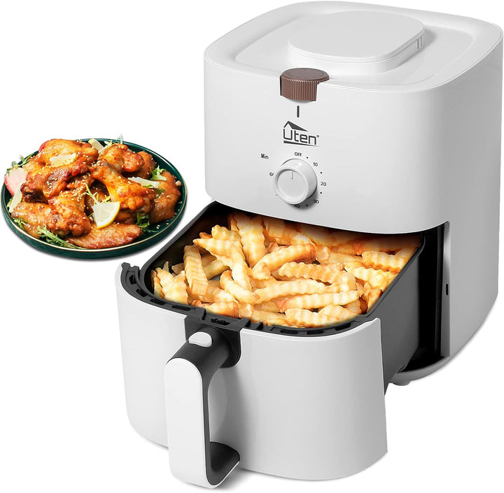 Heissluftfritteuse, 4L Air fryer XL Heissluftfriteuse für 2-6 Personen,1500W Friteuse mit Vorheizen