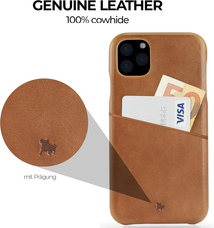 BULLAZO Menor Urban – kompatibel mit iPhone 11 / XI Case Schutzhülle Handy Hülle Kartenfach aus Lede