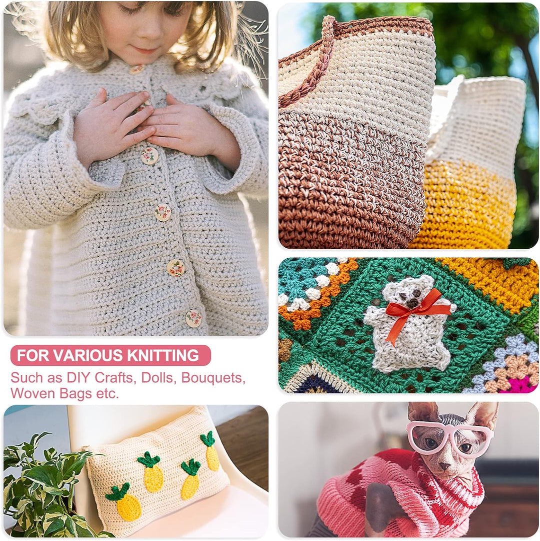 Coopay Rundstricknadeln 40 cm Edelstahl Rundstricknadel Set mit Tasche & Strickzubehör, 2,5-10 mm Me