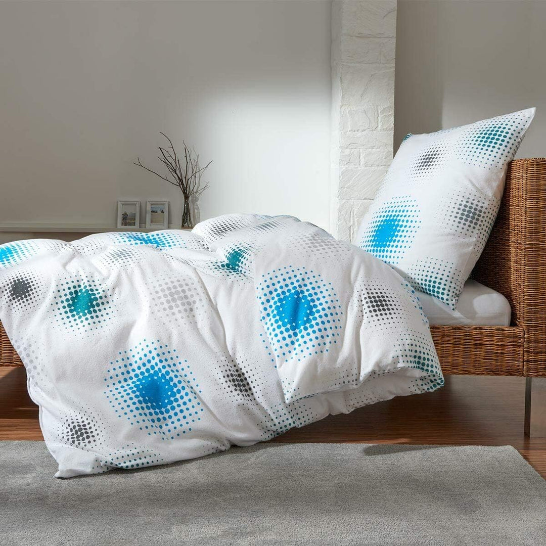 Traumschlaf Frottee Bettwäsche Mariko Jade 1 Bettbezug 155 x 220 cm + 1 Kissenbezug 80 x 80 cm, 1 Be