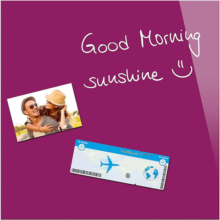 Be!Board B1104 Glas-Magnettafel beere, 45 x 45 cm, Memoboard magnetisch beere 45 x 45 cm, beere 45 x