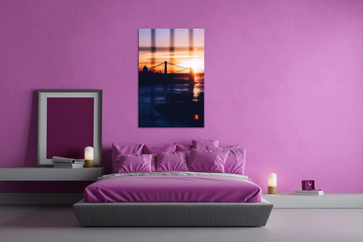 deyoli taumhafte Hängebrücke Format: 80x60 cm als Leinwandbild, Motiv fertig gerahmt auf Echtholzrah