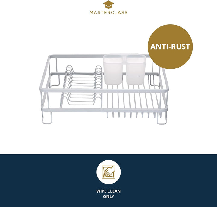 Kitchen Craft MasterClass Abtropfgestell aus Aluminium mit Rostschutz, Abtropfbrett und Tellerstände